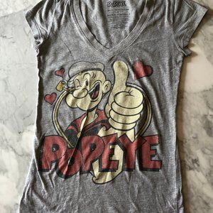 Vintage-look Popeye V-Neck Shirt